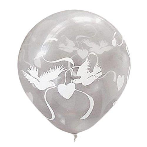 Prezer 10 Hochzeit Luftballons Taubenpaar Aufdruck Clear Transparent [Spielzeug] von Prezer