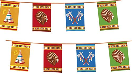 Prezer Foliengirlande Indianer 10m Banner von Prezer