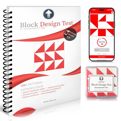 IQ Test Practice & Exam Bundle mit 100 Mustern, mobiler App, 3D-Blöcken und Handbuch IQ Test Practice & Exam Bundle mit 100 Mustern, mobiler App, 3D-Blöcken und Handbuch von Prfc.NL
