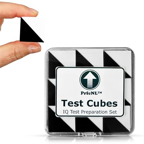 PrfcNL IQ-Testwürfel (Schwarz und Weiß) – 9 Kohs Würfel Übung für Blockdesign-Test WAIS IV und WISC V Tests von PrfcNL