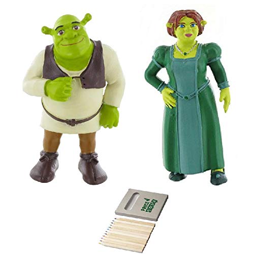 Price Toys Shrek Mini-Figur Spielzeug - Fiona, Shrek, Esel und dem gestiefelten Kater (Shrek / Fiona) von Price Toys
