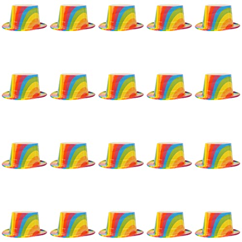 Rainbow Pride Zylinderhüte, 20 Stück, Kunststoff, mit Regenbogen-Aufdruck, perfektes Accessoire für Stolzmonat, Stolzmarsche und Stolzveranstaltungen Rainbow Pride Zylinderhüte, 20 Stück, Kunststoff, mit Regenbogen-Aufdruck, perfektes Accessoire für Stolzmonat, Stolzmarsche und Stolzveranstaltungen von Pride & Proud