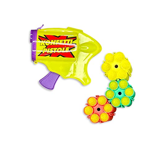 Pride.Direct® Konfetti Pistole (Konfetti Werfer, Gelb) von Pride.Direct