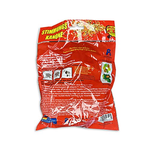 Pride.Direct® Konfetti Pistole (Konfetti Werfer, Rot) von Pride.Direct