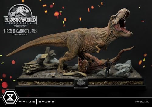 Prime 1 Studio Jurassic World: Fallen Kingdom Figur 1/15 T-Rex & Carnotaurus, 90 cm von Prime 1 Studio