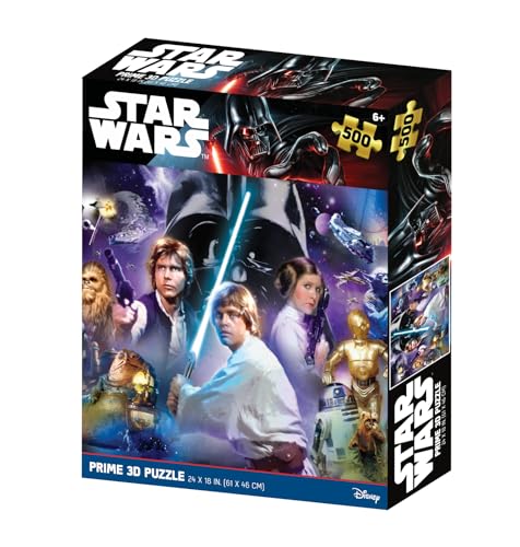 Prime 3D -RD-RS263108 Does Not Apply Linsenpuzzle Star Wars Charaktere 500 Teile, Mehrfarbig, einzigartig von Prime 3D