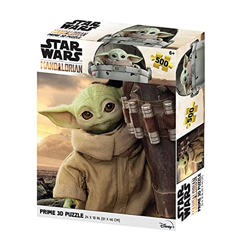 Prime 3D 32646 RD-RS263101 The Mandalorian Grogu II Linsenpuzzle 500 Teile, bunt, único von Prime 3D