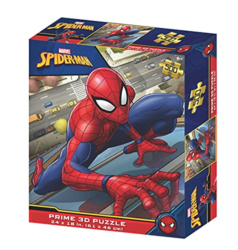 Prime 3D 32647 RD-RS263112 Marvel Spiderman Linsenpuzzle, 500 Teile, bunt, único von Prime 3D
