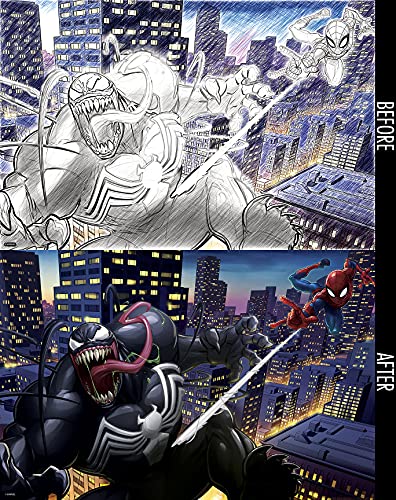Prime 3D 33029 RD-RS263118 Marvel Spiderman vs Venom Kratzpuzzle 150 Teile, bunt, único von Prime 3D