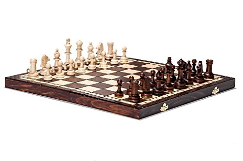 Handgefertigtes Turnier 76 Schachspiel aus Holz, 39 cm x 39 cm von Prime Chess