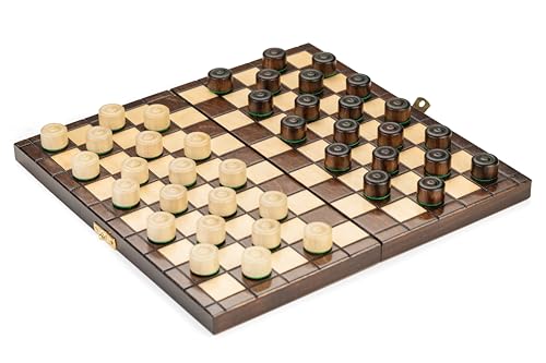 Prime Chess Holz-Schluft, 100 Quadrate, Klappbrett, 28 x 28 cm, handgefertigt, für Kinder und Erwachsene von Prime Chess