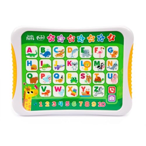 Primì - ABC Lernendes Baby-Pad, Spiel für Kinder, interaktives Tablet mit Geräuschen, Spielen und Quiz über Afabetus, Zahlen, Tiere, verfeinert die Hörfähigkeiten mit Musik, ab 18 Monaten von Primì