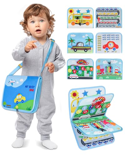 Primo Lines Busy Board Montessori-Spielzeug für 1, 2, 3, 4 Jahre alte Jungen, geschäftiges Buch, pädagogische Aktivitäten zum Erlernen der Feinmotorik, Reisespielzeug für Flugzeug, Auto Primo Lines Busy Board Montessori-Spielzeug für 1, 2, 3, 4 Jahre alte Jungen, geschäftiges Buch, pädagogische Aktivitäten zum Erlernen der Feinmotorik, Reisespielzeug für Flugzeug, Auto von Primo Lines