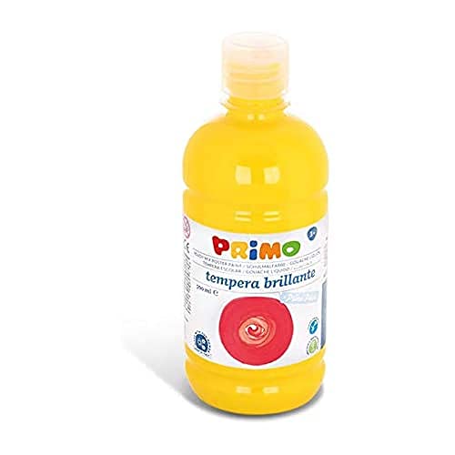 PRIMO Schulmalfarbe / Tempera-Farbe, geeignet für Kinder, mit Dosierverschluss, 500 ml Flasche, versch. Farben (gelb) von Primo