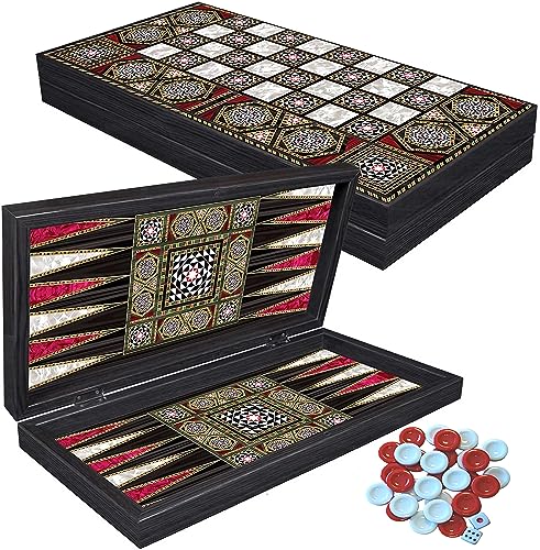 Deluxe Holz Backgammon Set PALAMEDES im Format 28,5 x 28 cm (S) von PrimoLiving