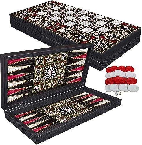 PrimoLiving Deluxe Holz Backgammon Set Palamedes – 42 x 42 cm - inklusive Schachbrett PrimoLiving Deluxe Holz Backgammon Set Palamedes – 42 x 42 cm - inklusive Schachbrett von PrimoLiving