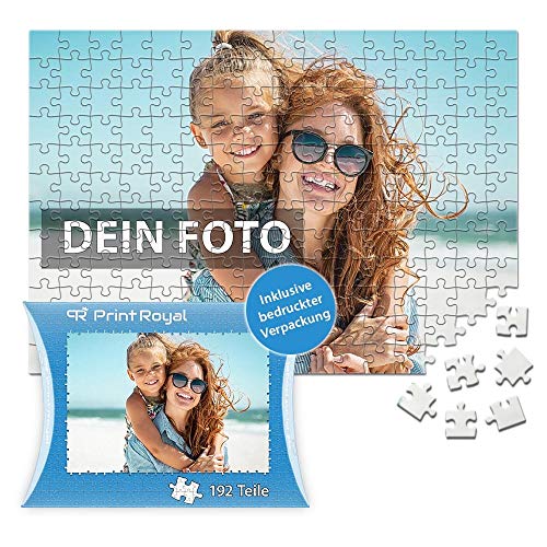 Foto-Puzzle 24-1000 Teile in inkl. hochwertiger Verpackung - mit eigenem Foto Bedrucken - Puzzle selber gestalten - 192 Teile in Kartonverpackung von PR Print Royal