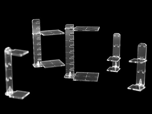 Printable Adventure Acryl-Erhöhungen für Miniaturen – 5 Plattformen aus Acryl - Tabletop DND Zubehör (3× klein, 2× groß) – D&D & TTRPG Höhenmarker im Jutebeutel von Printable Adventure