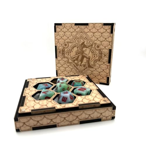 Printable Adventure Würfelbox mit Würfelschale – Holz Filz für D&D und RPG Würfel – Dungeons & Dragons Gaming Zubehör - Schurke Printable Adventure Würfelbox mit Würfelschale – Holz Filz für D&D und RPG Würfel – Dungeons & Dragons Gaming Zubehör - Schurke von Printable Adventure