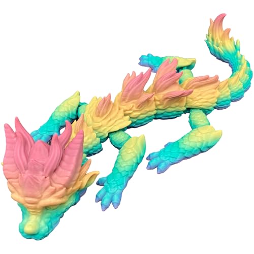 Drache 35cm 3D-Druck Drachenfigur, Spielzeug - Drachen, Regenbogenfarben, voll beweglich, Typ Young Dragon Drache 35cm 3D-Druck Drachenfigur, Spielzeug - Drachen, Regenbogenfarben, voll beweglich, Typ Young Dragon von Printin3D