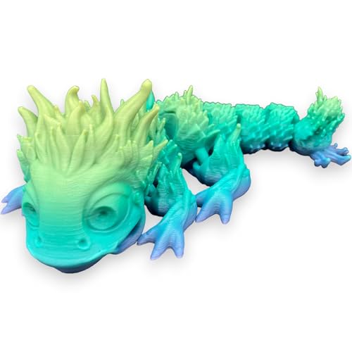 Drache 3D-Druck Drachenfigur, Spielzeug - Drachen, sehr realistisch, voll beweglich, Typ Forest Baby Dragon Rainbow Drache 3D-Druck Drachenfigur, Spielzeug - Drachen, sehr realistisch, voll beweglich, Typ Forest Baby Dragon Rainbow von Printin3D