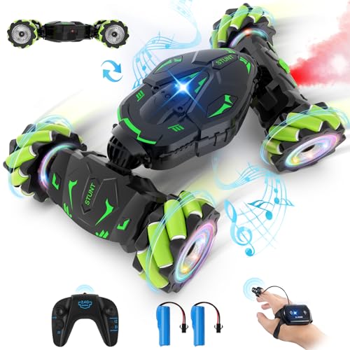 Pristar Ferngesteuertes Auto 1:14 RC Remont Control Car Drift Spielzeug 2,4 GHz 360 Drehung Handgeführtes Stunt Drift 4WD Ferngesteuert Auto mit Handsteuerung Geschenk Junge Kinder ab 5 6 8 9 10 Jahre von Pristar
