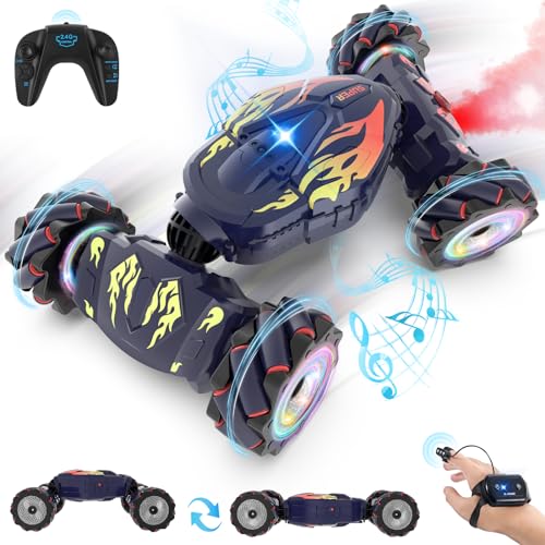 Pristar Ferngesteuertes Auto ab 6 7 8 9 10 Jahre 1:14 Stunt RC Drift 4WD 2,4 GHz 360 Drehung Ferngesteuert Auto mit Handsteuerung Weihnachten Geschenk Junge 6 7 8 9 10 11 12 Jahre Kinder Spielzeug von Pristar