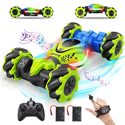 Pristar Ferngesteuertes Auto für Kinder, 4WD RC Drift Stunt Car Ferngesteuertes Auto mit Handsteuerung, 2,4 GHz 360° Drehung Handgeführtes Stunt-Auto Ostern Geschenk für Kinder 6 8 10 Jahre von Pristar