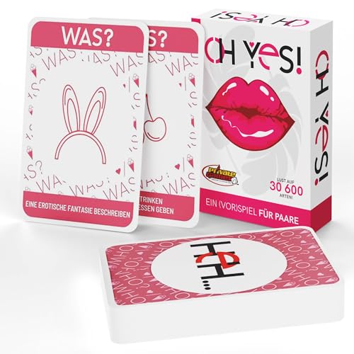 Private Games OH YES! Pink – Erotisches Kartenspiel für Paare ab 18 – Sinnliches Sexspiel & Erotikspiel mit 30.600 Szenarien – Erwachsene Spiele für Zweisamkeit & Fantasie – Spiel für Paare & Gruppen von Private Games