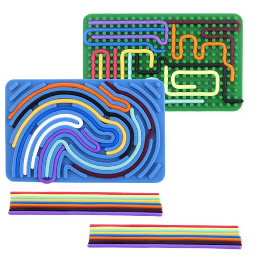Prmape 2er Set Sensorik Activity Board, Sensorisches Aktivitätstafel mit 20 Stäbe, Montessori Spielzeug Activity Board Sensorik, Doppelseitiges Aktivitätsbrett für Kinder ab 3 Jahr & Erwachsene Prmape 2er Set Sensorik Activity Board, Sensorisches Aktivitätstafel mit 20 Stäbe, Montessori Spielzeug Activity Board Sensorik, Doppelseitiges Aktivitätsbrett für Kinder ab 3 Jahr & Erwachsene von Prmape