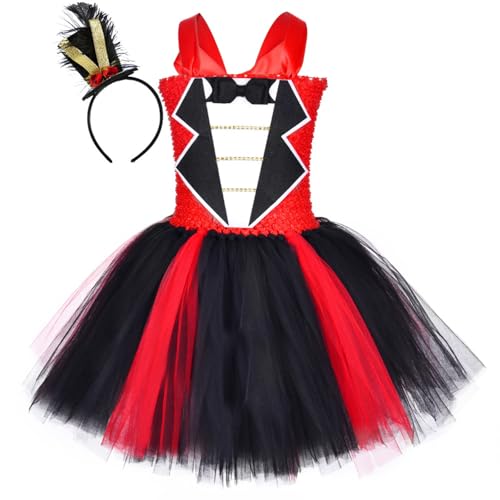 Mädchen Tutus Kleid Glitzernde Zirkus Ringmasters Kostüm Kinder Prinzessin Kleid Mit Stirnbandurlaub Für Themenparty von Prmaylis