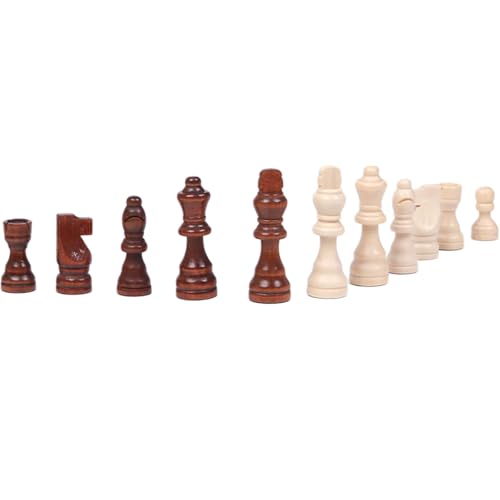 Prmaylis 32pcs Holz Internationale Schachstücke Handgeschnitzt Schachspiel Bauern Figur Stücke Schachbrettzubehör Dauer Prmaylis 32pcs Holz Internationale Schachstücke Handgeschnitzt Schachspiel Bauern Figur Stücke Schachbrettzubehör Dauer von Prmaylis
