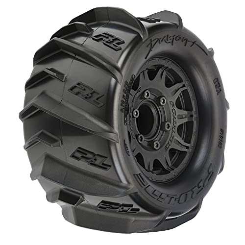 1/10 Dumont F/R 2.8" MT Tires Mounted 12mm/14mm Black Raid (2) von Pro-Line