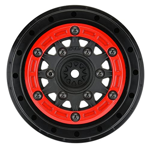 1/10 Raid Bead-Loc Fr/Rr 2.2"/3.0" 12 & 14mm SC Wheels (2) Red/Black von Pro-Line