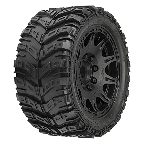 1/6 Masher X HP Belted Fr/Rr 5.7" MT Tires Mounted 24mm Black Raid (2) von Pro-Line