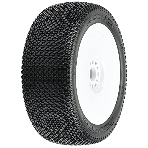 Pro-Line 1/8 Slide Lock S3 Front/Rear Buggy Tires Mounted 17mm White (2) von Pro-Line