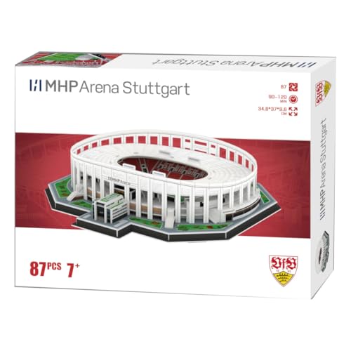 Tiger Merchandising 3D Jigsaw Puzzle of MHP Arena Stuttgart - 87 Pieces | Home of VfB Stuttgart| German Bundesliga Gifts for Age 7+ Tiger Merchandising 3D Jigsaw Puzzle of MHP Arena Stuttgart - 87 Pieces | Home of VfB Stuttgart| German Bundesliga Gifts for Age 7+ von Pro-Lion