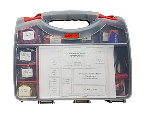 MAKE - Electronics Third Edition Kit 1 Deluxe - Komponentenpaket für Anfänger, Fortgeschrittene und Fortgeschrittene (Jugendliche - Erwachsene), das den Experimenten folgt: Electronics 3. Ed z von ProTechTrader