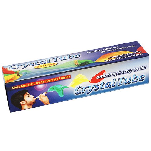 Mini Crystal Silk Tube - MAGISCH VERKNOTETE TÜCHER | Zaubertrick mit Seidentüchern für Deinen Zauberkasten | Tücherkette Magic Trick inkl. verschiedenfarbige Tücher | Zauberartikel, Seidentuch-Zauber von ProTriXX