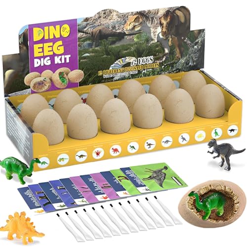 12 StüCke Dinosaurier Egg Toy, Dinosaurier Eier Spielzeug, Dino Eier Dig Kit, Ausgraben Dino Ei Spielzeug, Dino Ei Dino Spielzeug Kindergeburtstag, Ei Dinosaurier Spielzeug Ab 4 5 6 7 8 9 10 Jahre 12 StüCke Dinosaurier Egg Toy, Dinosaurier Eier Spielzeug, Dino Eier Dig Kit, Ausgraben Dino Ei Spielzeug, Dino Ei Dino Spielzeug Kindergeburtstag, Ei Dinosaurier Spielzeug Ab 4 5 6 7 8 9 10 Jahre von Probuk