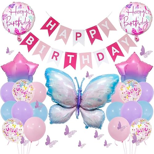 37 Stück Schmetterling Ballon Geburtstagsdeko, Schmetterling Deko Geburtstag, Schmetterlings Folienballon, Schmetterling Party Deko Kindergeburtstag, Geburtstag Mädchen Kinder Party Deko 37 Stück Schmetterling Ballon Geburtstagsdeko, Schmetterling Deko Geburtstag, Schmetterlings Folienballon, Schmetterling Party Deko Kindergeburtstag, Geburtstag Mädchen Kinder Party Deko von Probuk