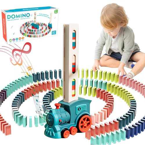 Probuk Domino Zug Set, Elektrischer Zug Domino, 60 Teile, elektrischer Zug für Kinder, Domino-Zug mit Lichtern und Musik, für Mädchen und Jungen ab 3 Jahren Probuk Domino Zug Set, Elektrischer Zug Domino, 60 Teile, elektrischer Zug für Kinder, Domino-Zug mit Lichtern und Musik, für Mädchen und Jungen ab 3 Jahren von Probuk