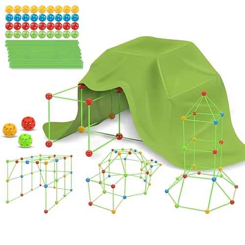 Probuk Kreatives DIY Bauspielzeug,122 Teile Kinder Fort Konstruktionsspielzeug, DIY Höhle Bauen,Pädagogisches Spielzeug für Jungen & Mädchen,Fördert STEM Fähigkeiten,Indoor und Outdoor Spielset Probuk Kreatives DIY Bauspielzeug,122 Teile Kinder Fort Konstruktionsspielzeug, DIY Höhle Bauen,Pädagogisches Spielzeug für Jungen & Mädchen,Fördert STEM Fähigkeiten,Indoor und Outdoor Spielset von Probuk