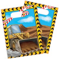 Baustelle Mitgebseltüten aus Papier, 4er Pack, 22cm x 16cm von Procos