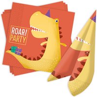 Dinosaurier Servietten, 20 Stück, 33cm, kompostierbar Dinosaurier Servietten, 20 Stück, 33cm, kompostierbar von Procos
