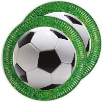 Fußball Partyteller, 8 Stück, 22,5 cm Fußball Partyteller, 8 Stück, 22,5 cm von Procos