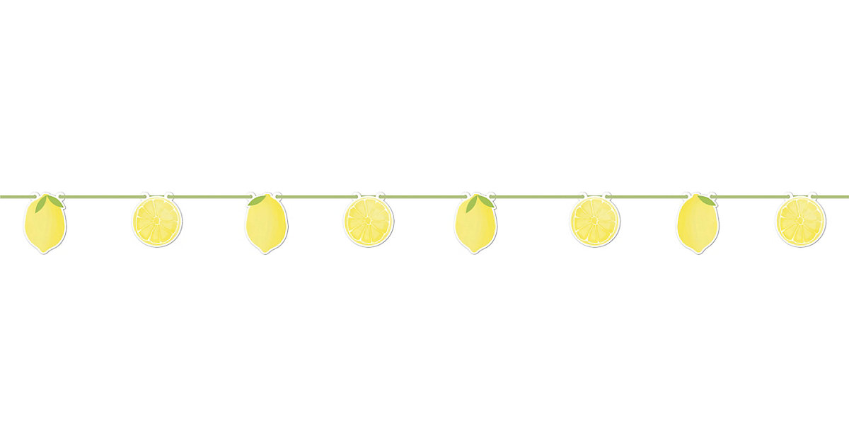 Girlande Banner Lemon, 2,3 m gelb/grün von Procos