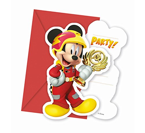Generique - Mickey + Donald-Einladungskarten und Umschläge jeweils 6 Stück von Procos