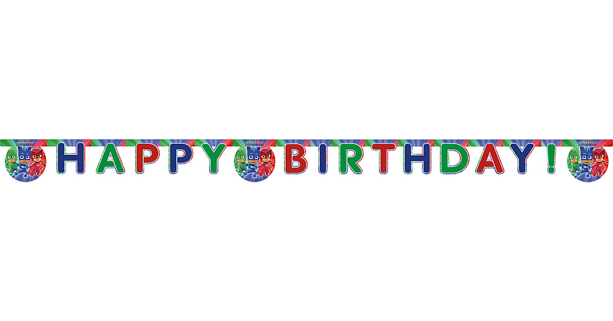 Happy Birthday Girlande PJ Masks, 2 m bunt von Procos