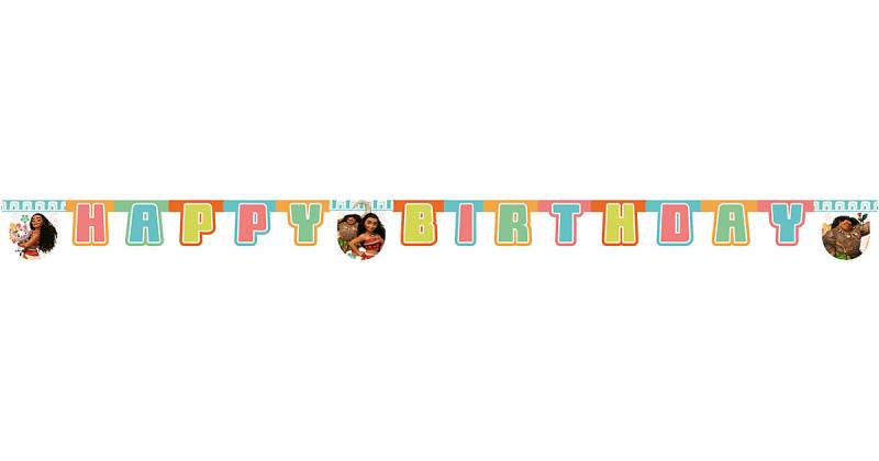 Happy Birthday Girlande Disney Vaiana, 2 m mehrfarbig Modell 6 von Procos